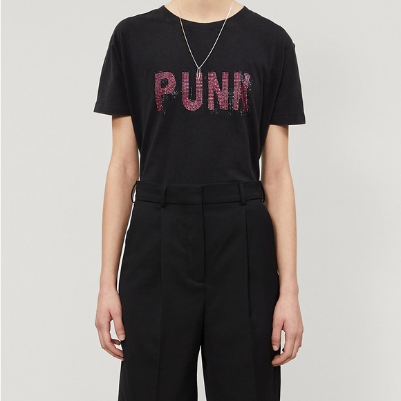 Zadig & Voltaire 3D Punk strass embellished T-Shirt XS - Picture 4 of 4